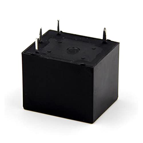 Relé electromagnético 12V normalmente abierto JQC-3FF-SH de 4 pines 10A micro interruptor negro 3
