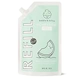 Dabble & Dollop Honeydew Melon Body Wash Refill - All Natural Fragrances, Dermatologist Tested, Tear-Free, Non-Irritating, Hypoallergenic, pH Balanced, Leaping Bunny Certified (24oz)