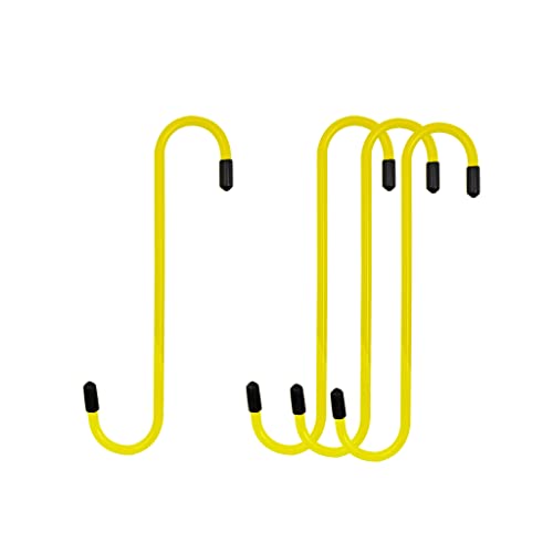 Image of 4LIFETIMELINES Brake Caliper Hanger Hooks, Durable Steel, Yellow Powder Coated with Rubber Tips, for Automotive Work on Brake Axle and Suspesion Systems - 4 Pack