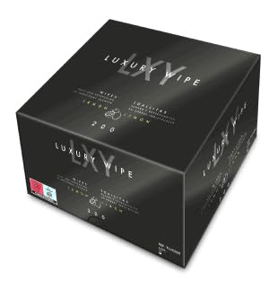 LUXURY WIPE Toallitas Refrescantes Fragancia Limón para la Piel – 200 uds – Suaves, Desechables y Aptas para Uso Facial o Corporal – 20×20 cm – Sanjoma Chemical Solutions