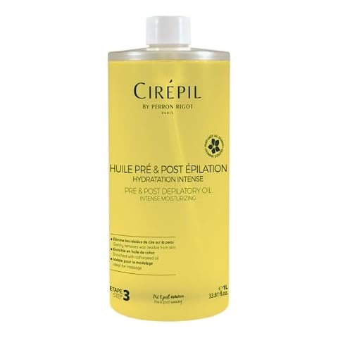 Cirepil - Pre & Post - Depilatory Oil - 1000 ml / 33.81 fl oz - Protects the Skin Before Waxing & Removes Wax Residue - Pre-Waxing & Post-Waxing Cover