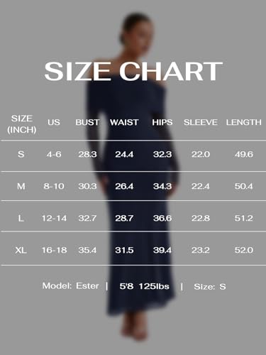 Image of REORIA Women's Off Shoulder Long Sleeve Bodycon Maxi Dresses