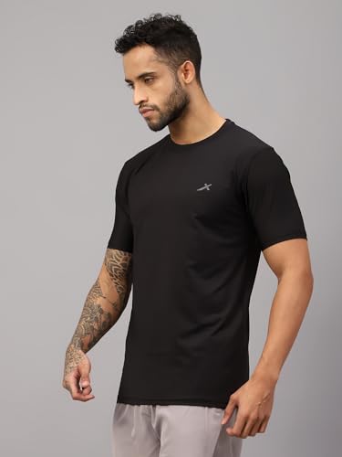 Image of VECTOR X Self Design Men Round Neck T-Shirt 100% Polyerster (Pack of 1)