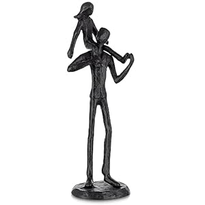 Sziqiqi Dad Gifts from Daughter – Dad Daughter Iron Figurine Father Daughter Love Sculpture Decoration for Fathers Day Wedding Christmas Memorial Gifts for Dad Statue for New Dad Stepdad Son Husband