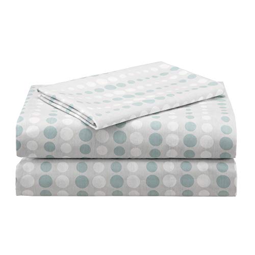 Madison Park Essentials Bed In A Bag Comforter, Vibrant Color Design All Season Down Alternative Cover With Complete Cotton Sheet Set, Full(78"X86"), Knowles, Circular Aqua, 9 Piece #TOP4