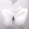 Paialco Natural Amethyst Crystal Point Wire Wrapped Pendant Necklace for Women