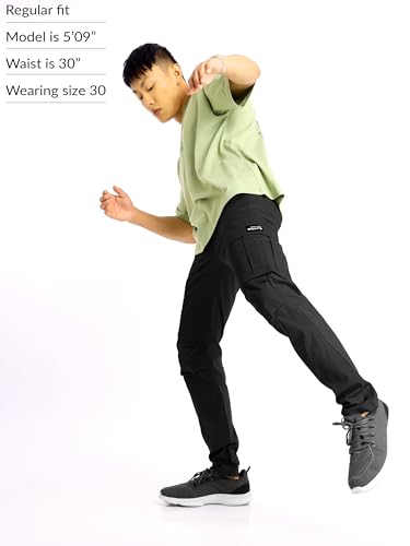 Image of Beyoung Cotton Lycra 6 Pocket Regular Fit Cargo Pants for Men | Cargo Trousers for Men
