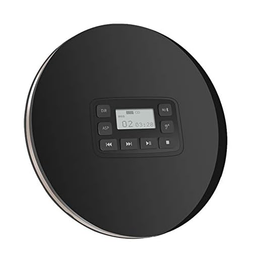 Högkvalitativ Bluetooth-CD-spelare, bärbar CD-spelare med Anti-Skip-skydd, för ljudböcker för barnbarn,Black