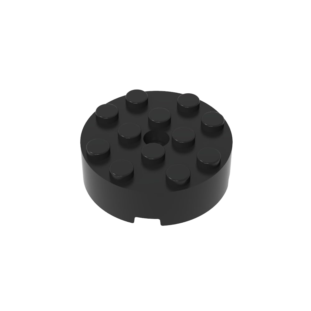 Eske Kouri Gobricks GDS-952-080 Brick Round 4 x 4 [Centre Hole] Compatible with 87081 All Major Brick Brands Toys Building Blocks Technicialal Parts