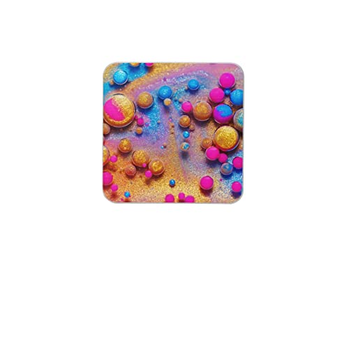 Huimin Lot de 6 dessous de verre carrés en diatomite avec bulles - Décoration de bureau pour chambre à coucher - 10 x 10 cm Cover