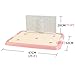 SJJALAKAJA Flatbed Dog Toilet with Wall Dog Toilet Portable Pet Toilet Detachable Dog Potty Non-Slip Solid Bottom Easy to Clean Deep Urine Storage Tank Fixed Point Toilet(Pink,67x52cm/26.4x20.5)