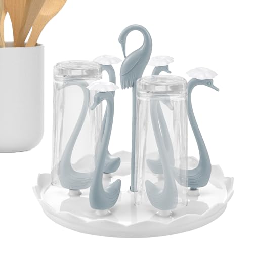 Genérico Secador de Biberones Bebé | Soporte de secado para tazas Swan - Escurridor decorativo para encimera de viaje, organización, mesa de fregadero, lavado y cocina