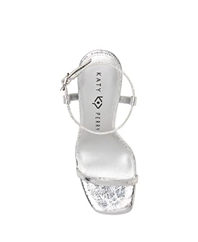 Katy Perry Women's The Vivvian Sandal Heeled, Silver, 8 #TOP4
