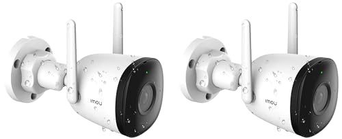 Image of Imou IP 67 Weatherproof Outdoor Bullet Security Camera, 1080P Full HD, Night Vision, Up to 256GB SD Card, WiFi & Ethernet Connection, Human Detection, H.265,Audio Recording, Alexa Google Assistant