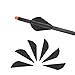 YLS Arrows Vanes 2 inch Plastic Arrow Vane TPU Fletchings for DIY Arrow Archery Bow Black 50PK