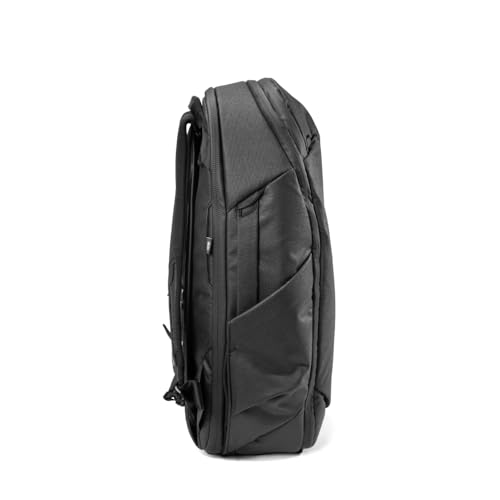 Image of Peak Design Travel Backpack 30L, Black, Expandable 27-33L Design, Rear and Top Access, Weatherproof Shell, Laptop Sleeve, Ideal for Travel or Everyday Carry, Versatile Backpack for Men and Women