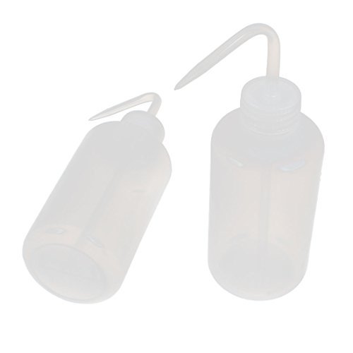 250mL Capacity 90 Degree Tip Plastic Liquid Reagent Squeeze Bottle x 2