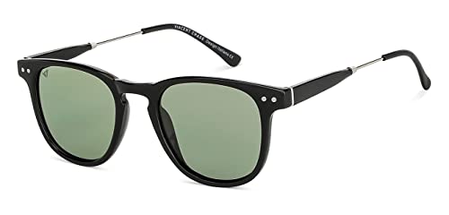 Image of Vincent Chase By Lenskart | Full Rim Round Stylish Sunglasses | Polarized and UV Protected | For Men and Women | Large | VC S14089