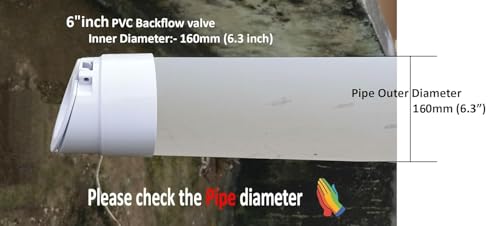 Image of ESEKSAFAR 1pc 6 inchinch PVC Drain Pipe cap /PVC Backflow Valve non Return Valve for (6inch PVC Pipe(160mm)
