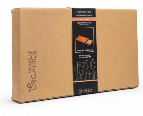 Tabla de cortar rectangular de bambú con balanza integrada miniatura 5