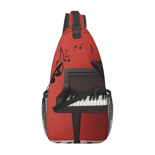 Bolso cruzado con diseño de nota musical para hombre y mujer