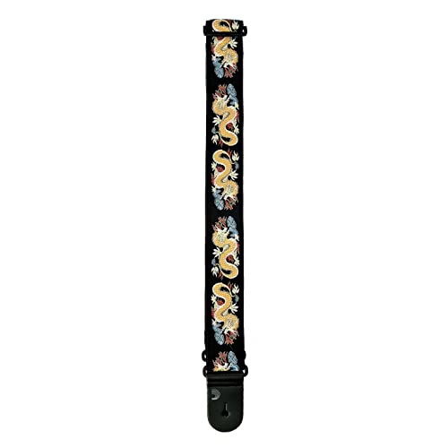 Planet Waves 50F08 Sangle de guitare tissée Dragon Multicolore - Les Beatles, Paul McCartney, John Lennon, RIngo Starr, George Harrison Planet Waves 50F08 Sangle de guitare tissée Dragon Multicolore – Image 4
