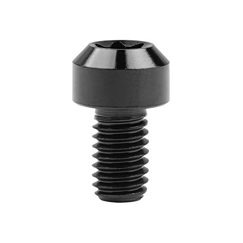 Image of Titanium Torx Square Head M6 x 10 15 20 25 30 35 40 45 50 60 65 70 80mm Screw Pack of 5 (Black, M6x10mm)