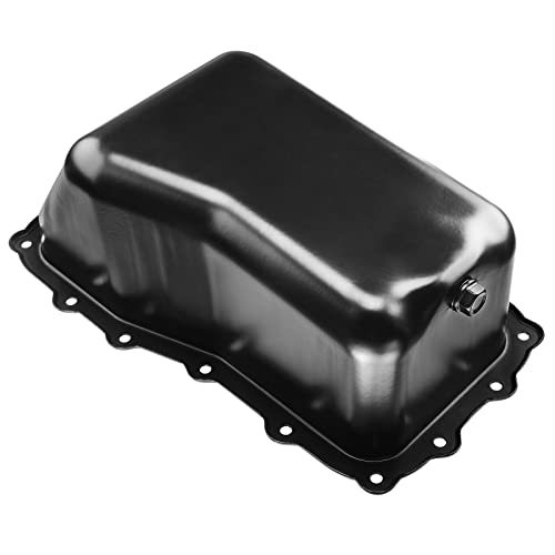 A-Premium Engine Oil Pan Sump With Drain Plug Compatible With Jeep Wrangler 2007 2008 2009 2010 2011 V6 3.8L Replace# 4666153Ac #TOP28