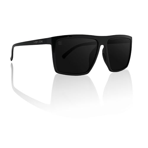 NEVEN Coastal Rectangular Sunglasses - Polarized Lens L/XL Fit UV400 Protection for Everyday & Beach Wear