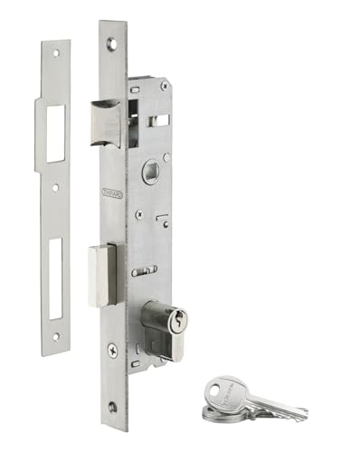 Boitier de Serrure Encastrable, Cylindre pour Menuiserie Métallique, Axe 25 mm, Bouts Carrés, Finition Zinguée, Sécurité Renforcée, Installation Facile, Haute Qualité, THIRARD