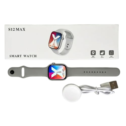Image of PremiumAV S12 Max Smart Watch with 1.83 Inch HD Display, Heart Rate Monitor, Sports Modes, Call & Message Notifications, IP67 Water Resistant Fitness Watch for Android & iOS
