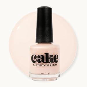 CAKE Non-Toxic Nail Polish for Women, Fingernail Repair, Ridge Filler, Nail Repair for Damaged Nails, Fingernail Polish, Natural Nail Polish, Concealer, Long Wearing, Chip Resistant (Amazing Grace)