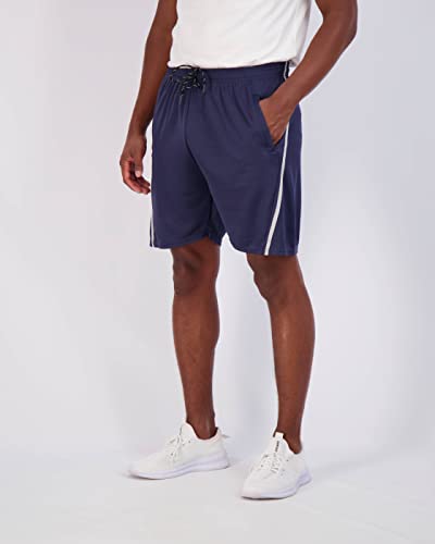 Image of Real Essentials 4 Pack: Men's 7 inch Athletic Running Quick Dry Mesh Shorts with Zipper Pockets (Available in Big & Tall)