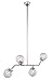 Elegant Lighting 1507G40PN Leda Collection Pendant Lamp L40" W21" H53" 4-Light