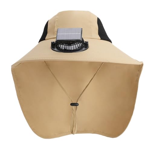 De - De Solar con Ventilador Solar | De UV Transpirable con para El Cuello Y ala Ancha, De Safari con Ventilador para,