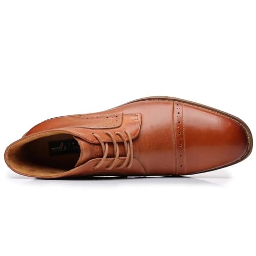 Image of Arkbird Chukka Boots for men, Grainy Leather Lace-up Ankle Boot Fashion and Comfort Casual Oxfords