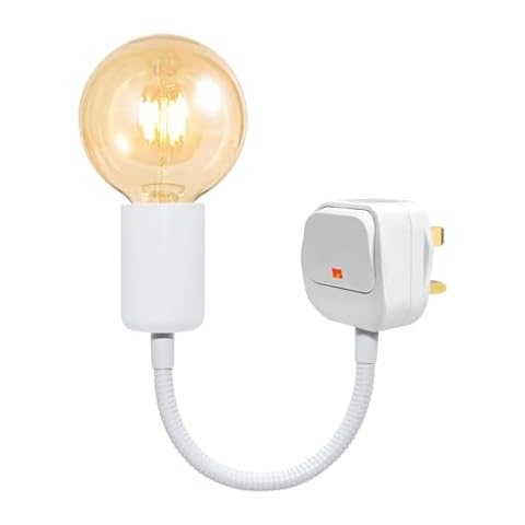 Flexible E27 Lamp Holder with Switch Cover