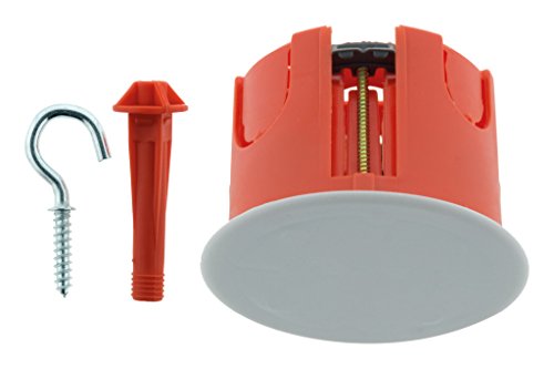 boîte point de centre murs creux placo Ø65 prof. 50mm + crochet