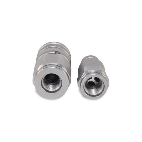 Image of 1 /4″ Flat Face Hydraulic Quick Couplers Set - 3 /8″ SAE Port