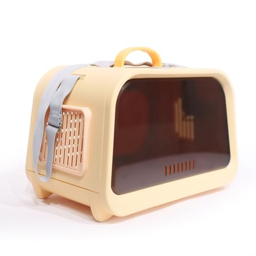 「FLYKING」ペットキャリー キャリーバッグ 猫 犬 キャリーゲージ 大容量、ポータブル、コンテナ ケース 犬用クレート お出かけバック ハードケース 航空輸送ボックス 中型大型猫用・小型犬 小動物用 キャンピング ダブルドア 車載/手提げ/肩掛け/ア