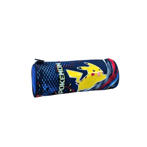 mybagstory - Trousse Pokémon Garcon – Bleu - Enfant - Ecole - Maternelle - Garderie - Primaire - Trousse Garcon – Idée Cadeau – 23,4 cm