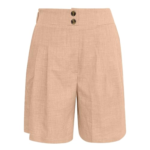 Pantalon décontracté femme uni à jambe droite et taille extensible - 4