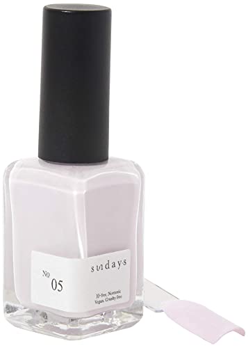 Sundays Non-Toxic Nail Polish, Glossy Shine Finish. No.05: Light Lilac, Long Lasting, Vegan & Cruelty-Free, 1.7 oz
