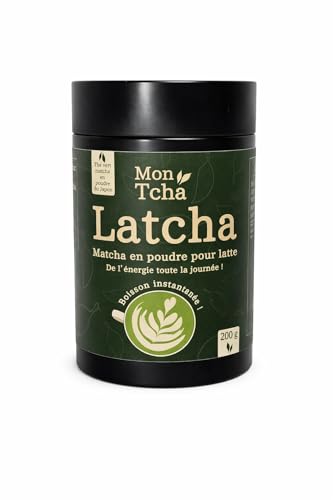 Latcha - Poudre pour Matcha Latte Instantané, Boisson instantanée, 200g, Thé Vert Japonais par Mon Tcha