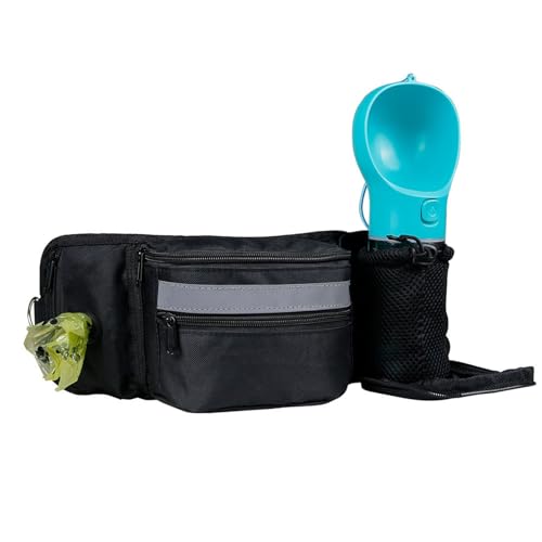 Aohyue Leckerlitasche für Hunde, Bauchtasche Hundetraining, Futterbeutel Hunde mit Kotbeutelspender, Bauchtasche für Hundezubehör, für Hundespaziergänge, Reise, Wanderung und Outdoor