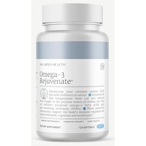 2 Month Supply - Omega-3 Rejuvenate Fish Oil Supplement, Wild Alaskan Cod and Sockeye Salmon Fish Oil, Lemon Flavor —Omega-3 Fatty Acids with EPA, DHA, & DPA— 120 Softgels Cover