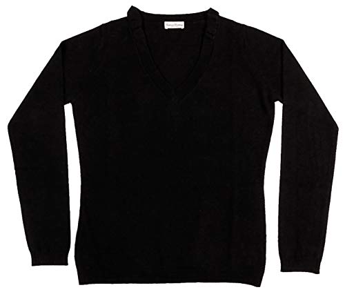 Cashmere Blend Black V-Neck Sweater4