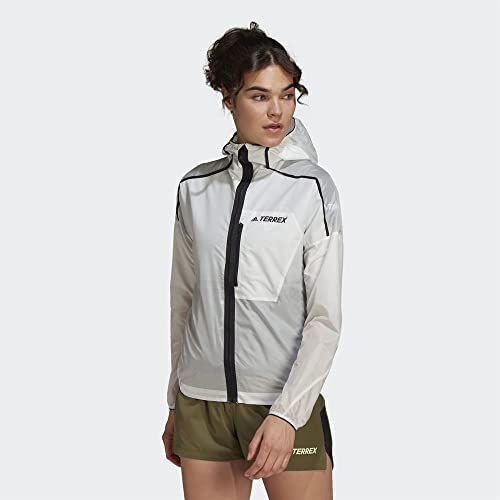 Chaqueta corta viento adidas Agr Ww J impermeable transpirable de running para mujer 2