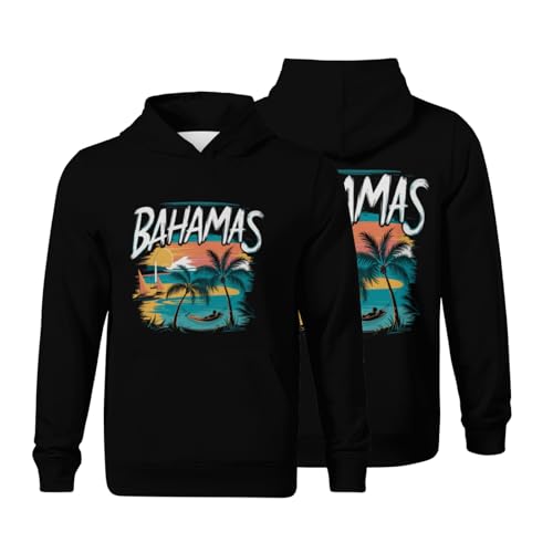 Kids Proud Bahamas Gift Design Idea Vintage Boys Girls Lightweight Kangaroo Pocket Fleece Hoodies