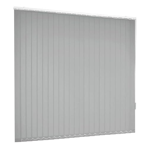 HDEYRSX Estores Verticales Opaco,Cortina Lamas Verticales para Ventanas y Puertas,Persianas Verticales Blackout,Estores de Filtrado de luz,para Casa y Hogar,Personalizables (60cm x 150cm,Gray)